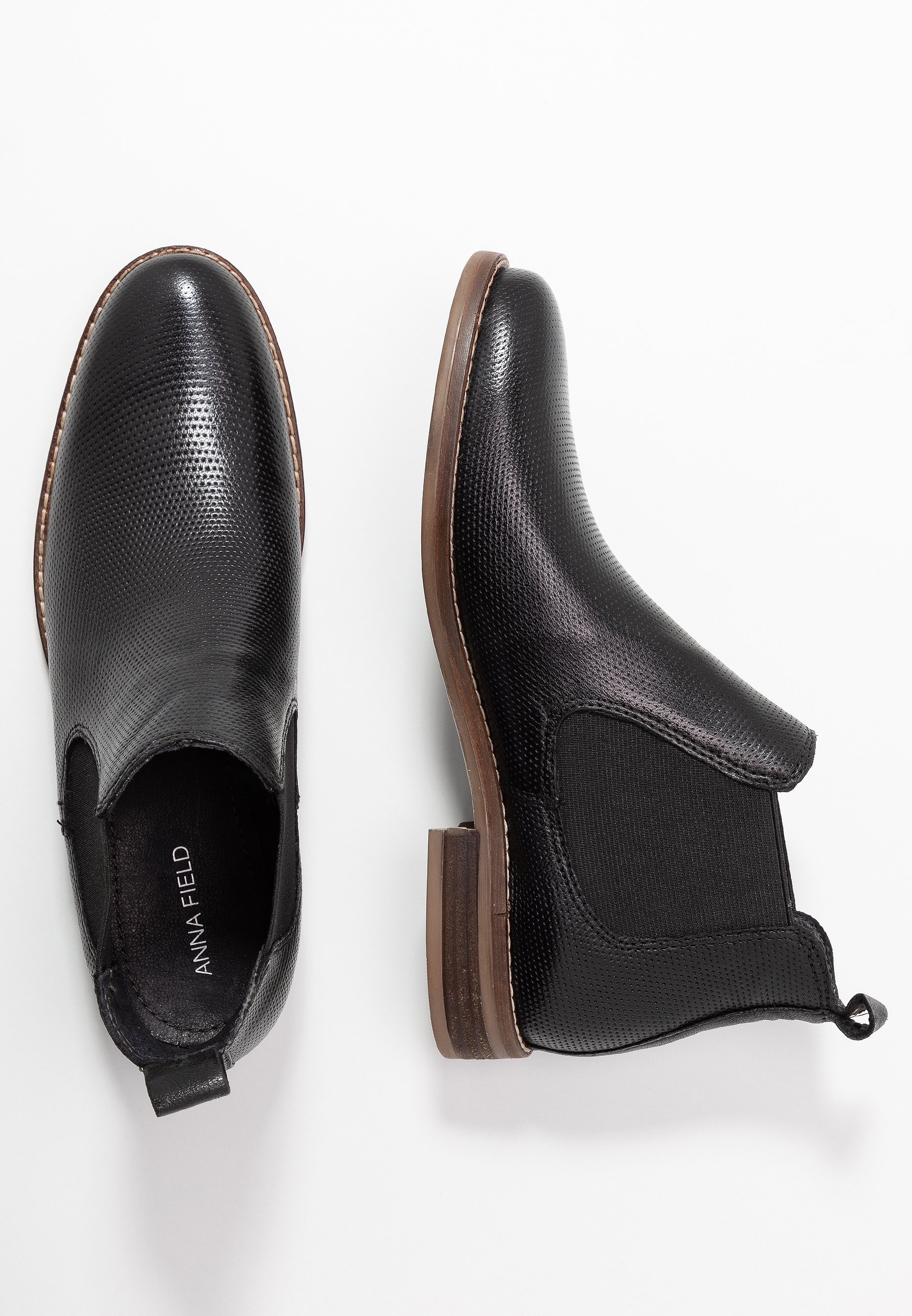 Anna Field LEATHER BOOTIES - Botines bajos - black/negro - Zalando.es