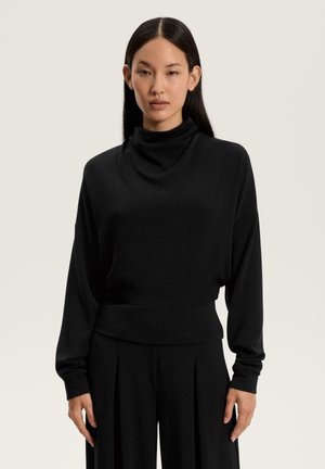 ROLL NECK SWEATSHIRT WITH SOFT-TOUCH MODAL 33810791 - Sweatshirt - black