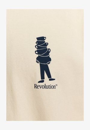 REVOLUTION, REVOLUTION PRINTED T-SHIRT - T-shirt con stampa - offwhite