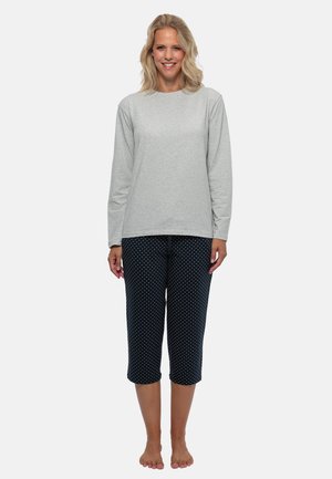 SET - Pyjama - blau gepunktet   grau