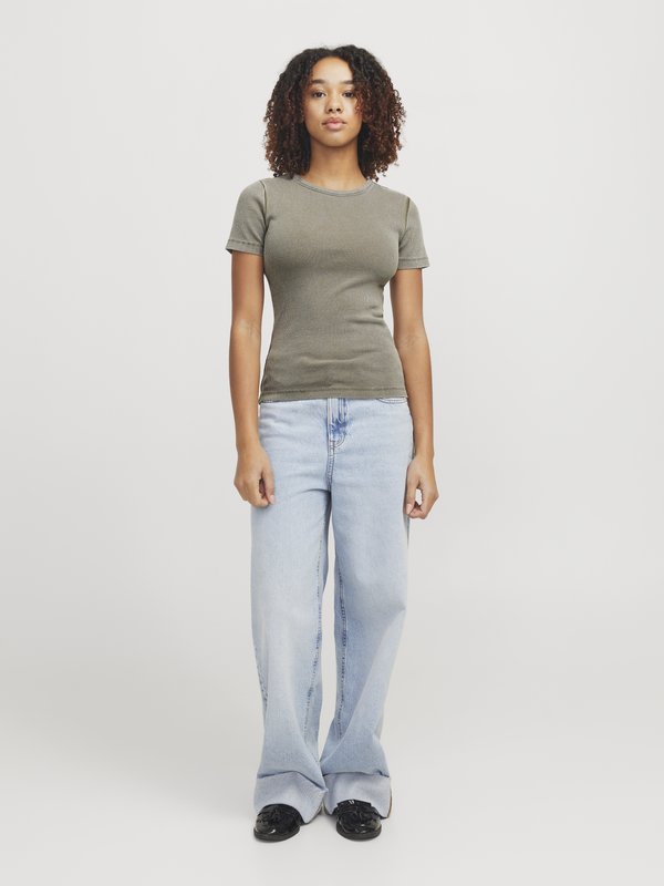 JXFRANKIE WASH TEE - Basic T-shirt - morel4