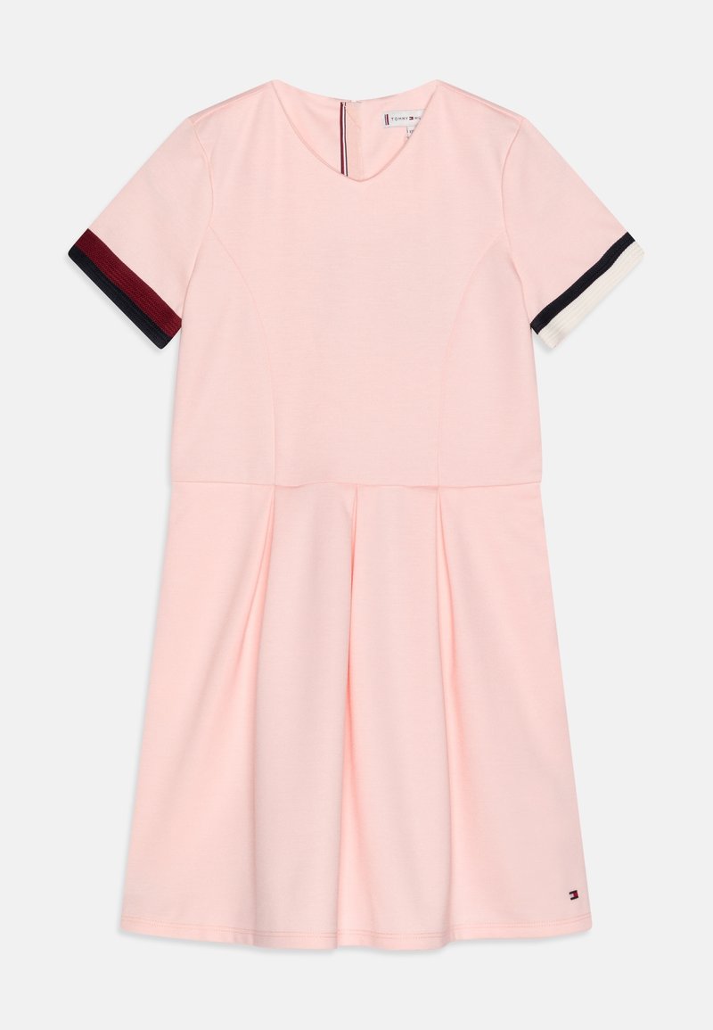Tommy Hilfiger GLOBAL STRIPE PUNTO DRESS - Žerzejové šaty - pink crystal