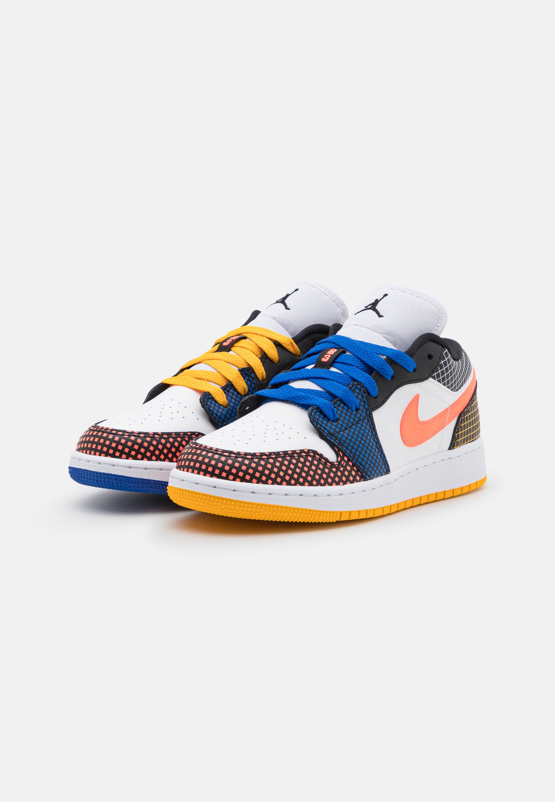 Jordan AIR 1 LOW MMD UNISEX - Scarpe da basket - white/bright  mango/black/game royal/university gold/light blue fury/bianco - Zalando.it