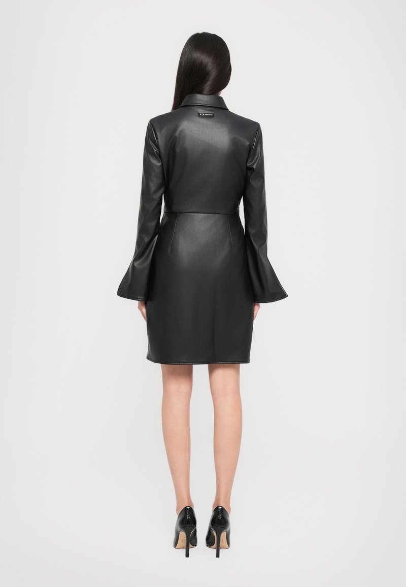 armani exchange faux leather dress AKIRA Too Hot For You Faux Leather Mini Dress | Brown