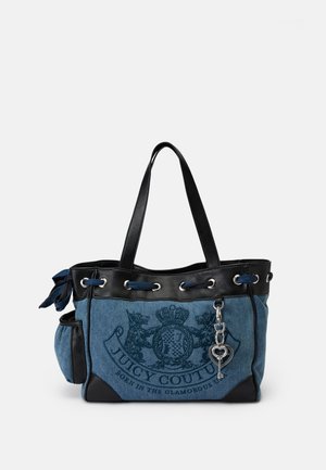LARGE DOUBLE HANDLE - Geantă de pânză - denim