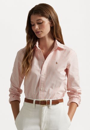 STRETCH SLIM FIT STRIPED OXFORD SHIRT - Skjortebluse - white/orange