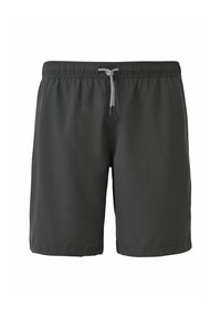 Grijze zwemshorts met een elastische tailleband en verstelbaar trekkoord. Gemaakt van lichtgewicht, gladde stof en met een recht gesneden ontwerp.