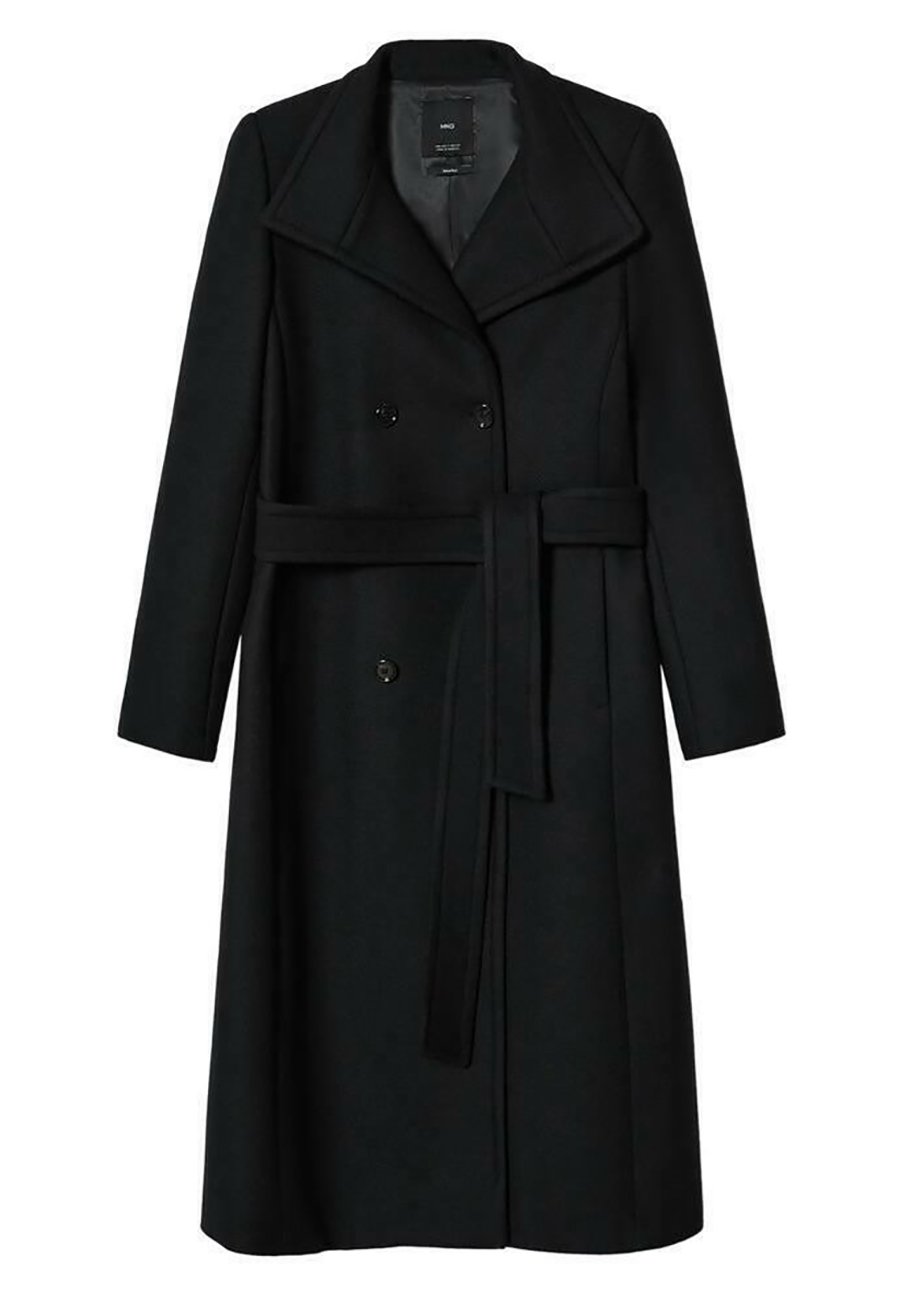 mango black coat womens