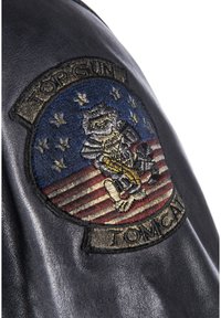 TOP GUN Leather jacket - black
