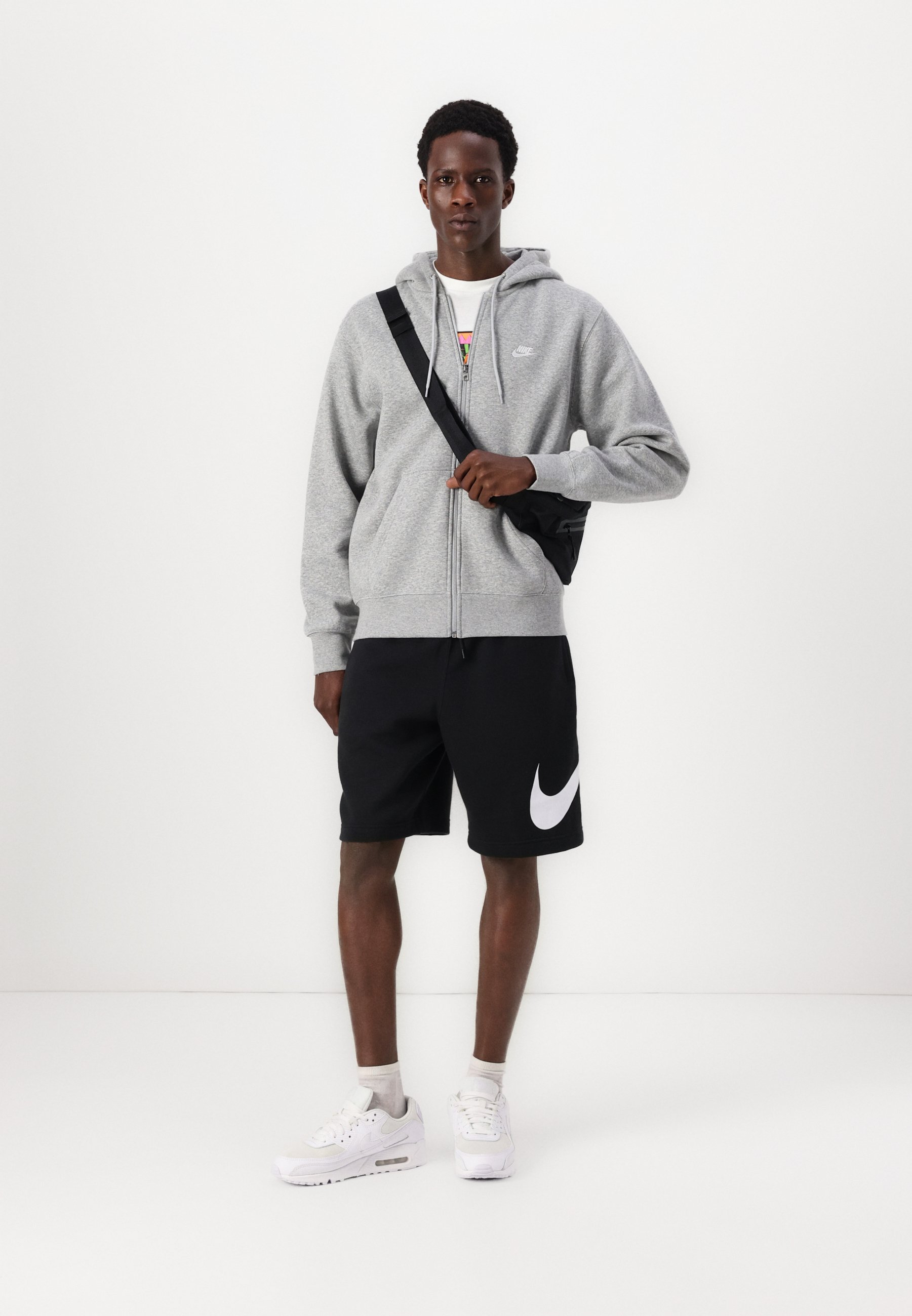nike zip up shorts