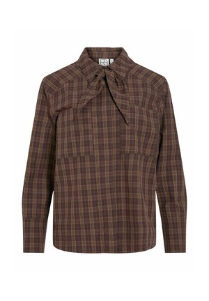 Rouge Edit, SHIRT CHECKED - Skjortebluser - seal brown