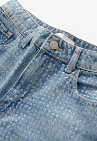 Next REGULAR FIT SEQUIN EMBELLISHED WIDE LEG - Sirgete säärtega teksad - mid blue