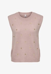 Atlasīts, rose smoke detail light gold hearts