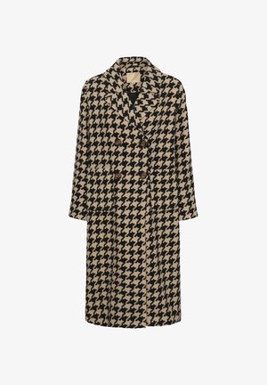 Culture, CUKILARA LONG - Manteau classique - black camel houndstooth
