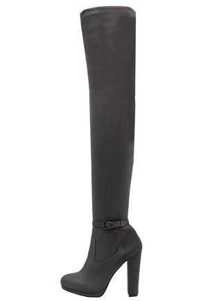 Laarzen met hoge hak - dark grey