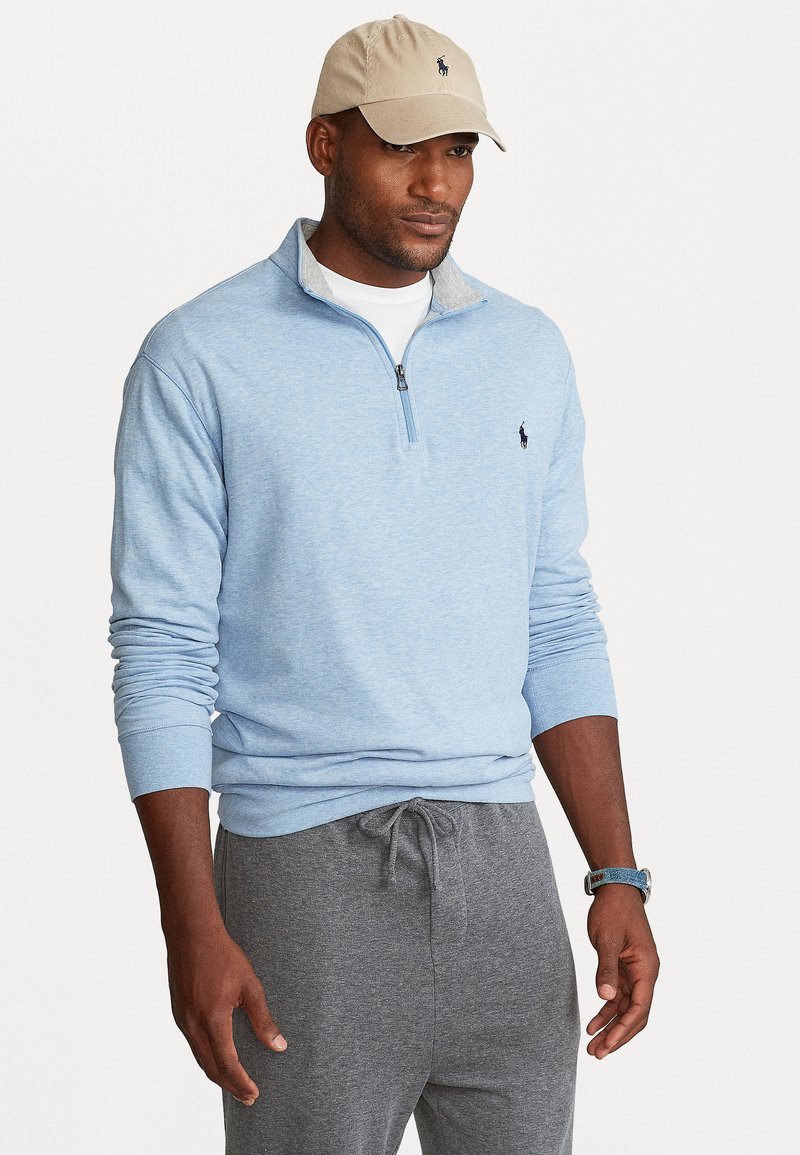 Polo Ralph Lauren Big & Tall LUXURY JERSEY QUARTER ZIP PULLOVER - Ilgarankovis viršutinės dalies drabužis - jamaica heather