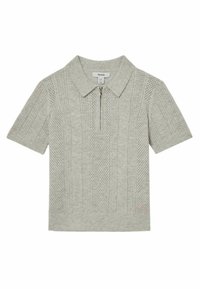 Reiss REGULAR FIT - TEXAS TEXTURED- HALF-ZIP - Polokošeľa - grey melange