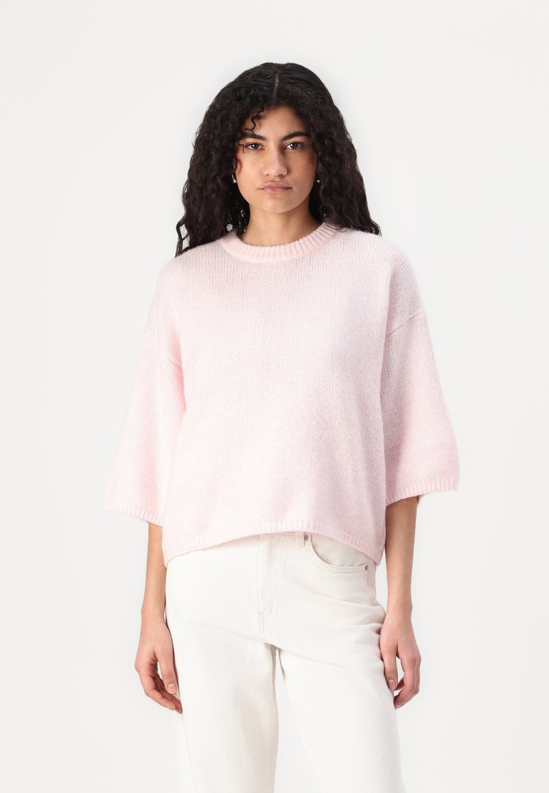 Gina Tricot SHORT SLEEVE - Camisola - chalk pink