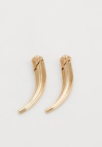 LOGO SPIKE FRONT BACK EARRING - Oorbellen - light brass-coloured
