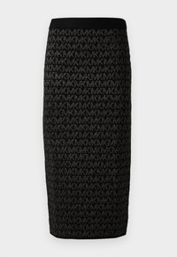 METALLIC MIDI SKIRT - Ceruzaszoknya - black