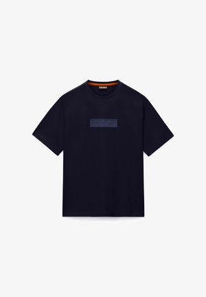 Napapijri, BOX LOGO SS - T-shirts print - blue marine