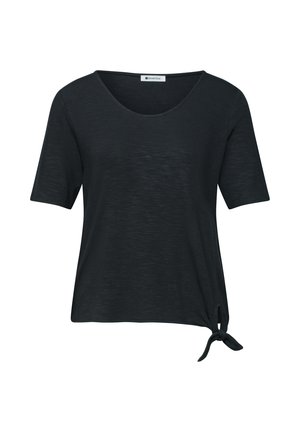 Street One, KURZARM SHIRT MIT KNOTENDETAIL - T-shirt basique - deep bound green