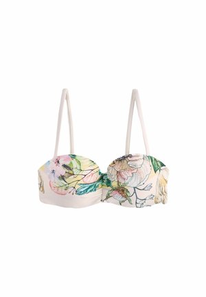 SHAPING PADDED BANDEAU STANDARD - Bikini felső - cream lilac yellow floral