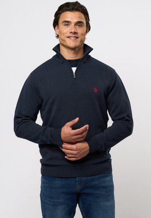 BRISON HALF ZIP - Strikkegenser - dark sapphire