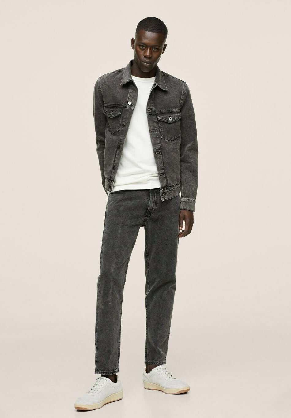 mango black denim jacket