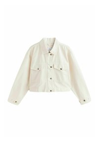 REGULAR FIT -CROPPED  - Džínová bunda - ecru