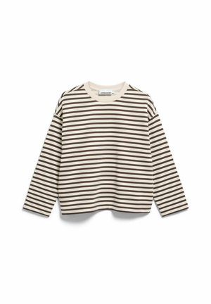 ARMEDANGELS, FRANKAA MAARLEN STRIPE SWEAT - Sweatshirt - undyed claystone