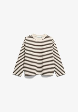 ARMEDANGELS, FRANKAA MAARLEN STRIPE SWEAT - Sweatshirt - undyed claystone