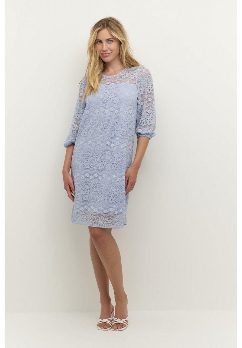 Kaffe Jurk lichtblauw gemêleerd Kaffe Jurk lichtblauw gemêleerd