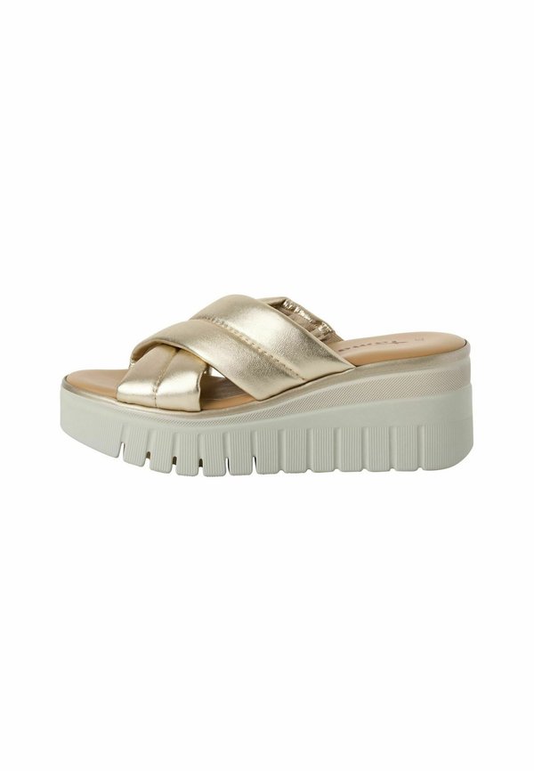 Pantolette hoch - light gold