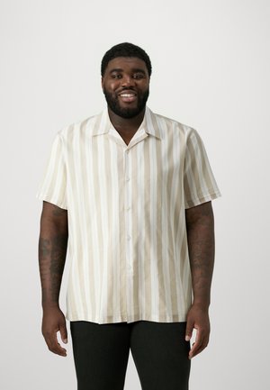 SLHREG AIR MIX - Button down-skjorte - beige/white