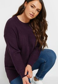 Yours Clothing ESSENTIAL  - Strickpullover - purple