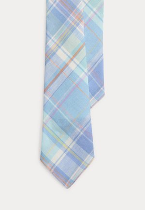 Polo Ralph Lauren, VINTAGE INSPIRED PLAID LINEN TIE - Cravate - blue/orange