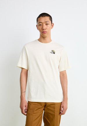 DOME TEE GRAPHIC - Print T-shirt - white dune