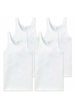 Schiesser 4ER PACK TANK RUNDHALS-AUSSCHNITT - Unterhemd/-shirt - weiß
