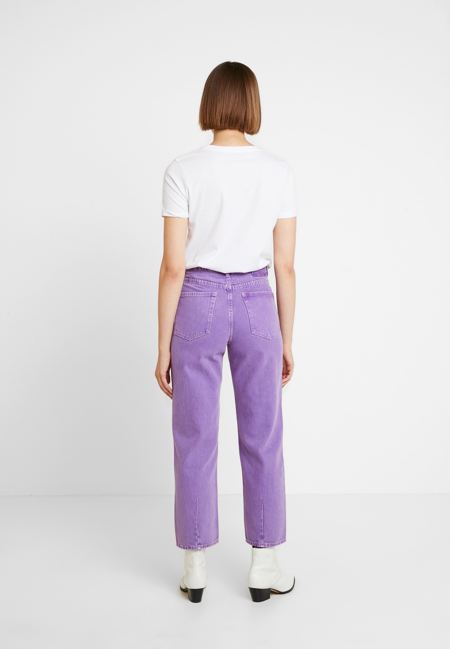 purple straight leg jeans