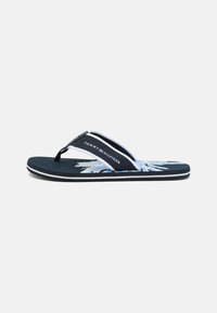 Tommy Hilfiger PALM PRINT BEACH - Tåsandaler - desert sky