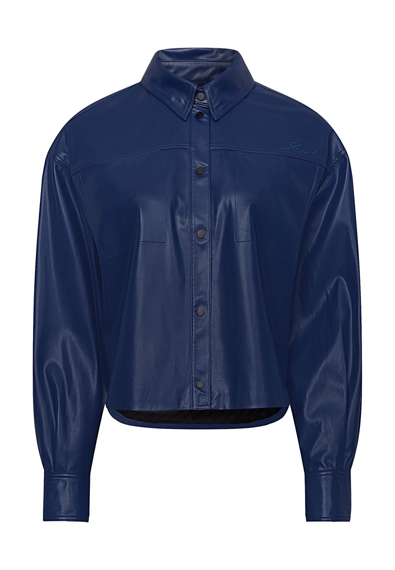 Karl Lagerfeld Imitatieleren jas blauw