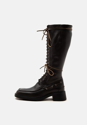 MIISTA SANNE LACE TALL BOOTS - Snørestøvler - testa
