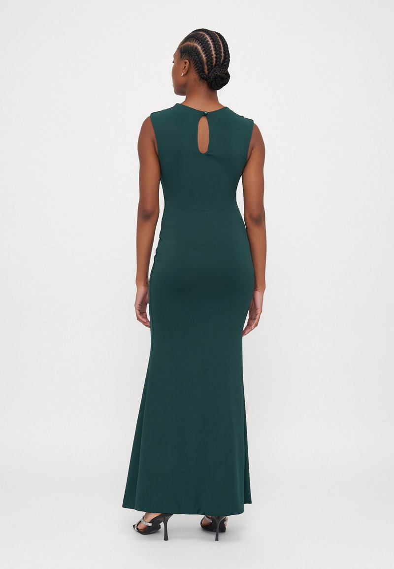 WAL G PETITE TASHA ROUCHED V NECK MAXI - Jersey dress - forest green/green  - Zalando.co.uk