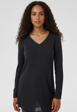KAAMBER V-NECK - Tunic - black deep