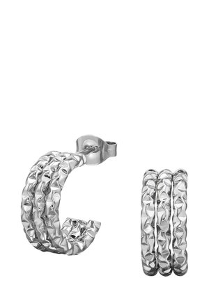 MIT DREI LINIEN STÄBEN UND DIAMANTSCHLIFF  - Boucles d'oreilles - silver-coloured