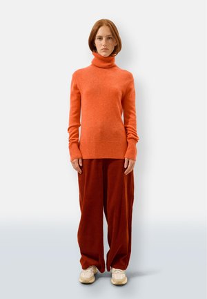 COL ROULÉ - Neule - mottled orange