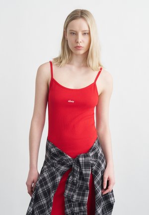 BIANCA LONG TANK DRESS - Dienas kleita - cherry