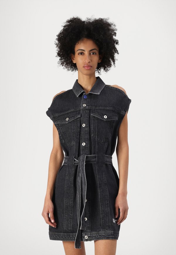 BELTED DRESS - Jeanskleid