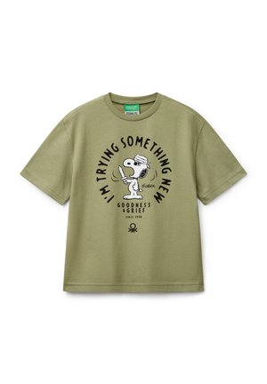 SHORT SLEEVE SNOOPY PEANUTS - Print T-shirt - green